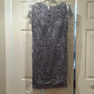 PATRA Smoke Blue Gray Lace Party Dress